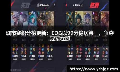城市赛积分榜更新：EDG以99分稳居第一，争夺冠军在即